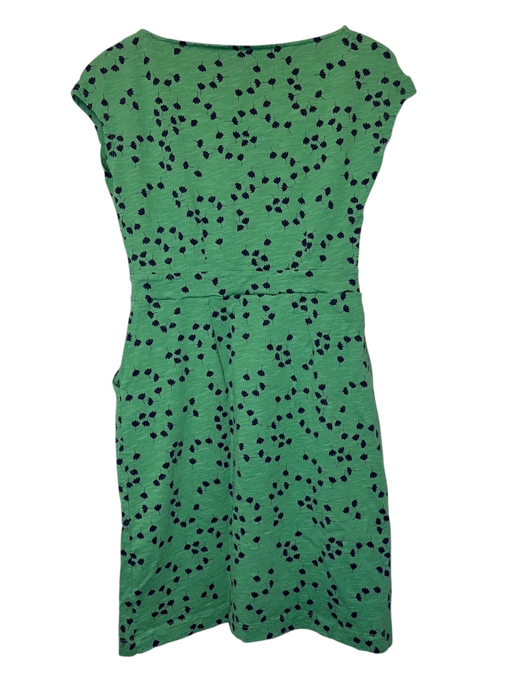 Boden Florrie Dress US 6 Regular Green Floral Cotton Short Sleeve Pockets Artsy - Picture 3 of 6
